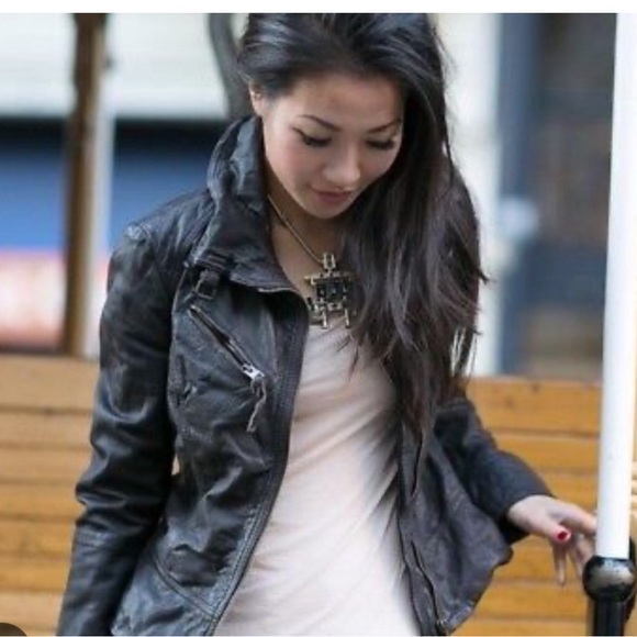 AllSaints Women's Belvedere Leather
Biker Jacket - Picture 1 of 5